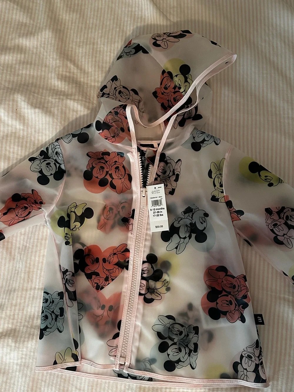 GAP Pink Minnie & Mickey Graphic Hooded Jacket